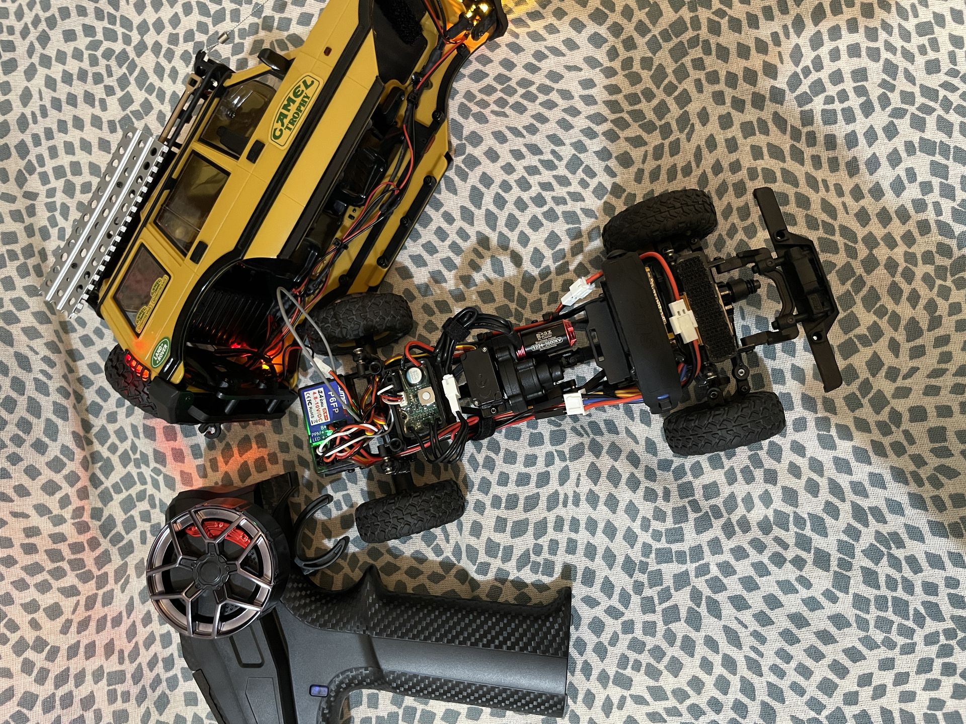 Completed FMS FCX24M Solder-Free Brushless Upgrade with Hobbywing WP Mini24