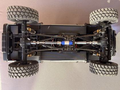 Chassis underside detail of the FCX24M Tacomo community build
