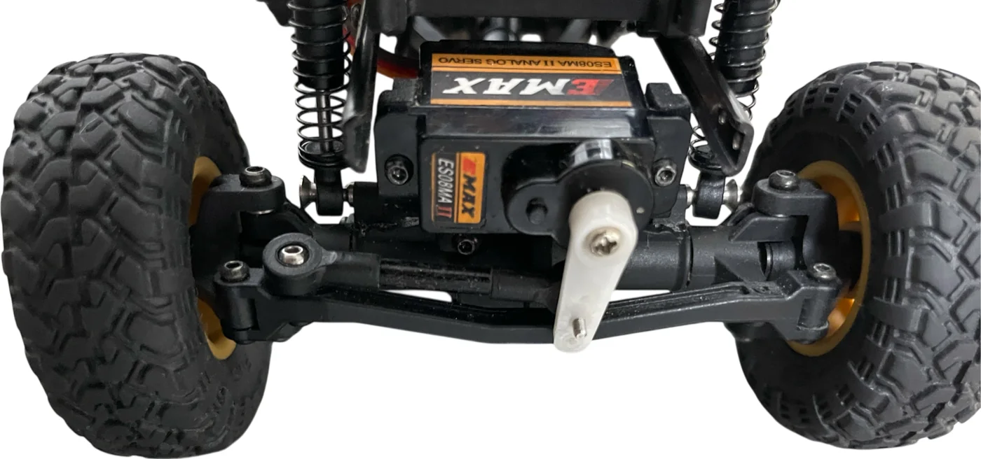 Installed Emax ES08MA II on FCX24M with custom servo mount