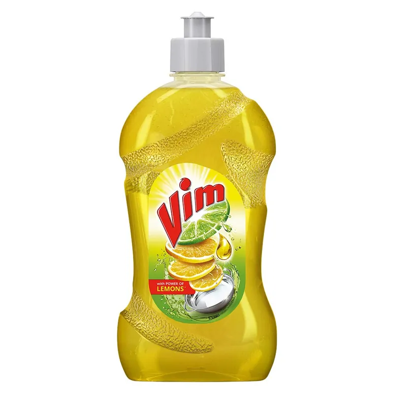 Vim dishwash liquid gel lemon 500 ml bottle for utensil cleaning